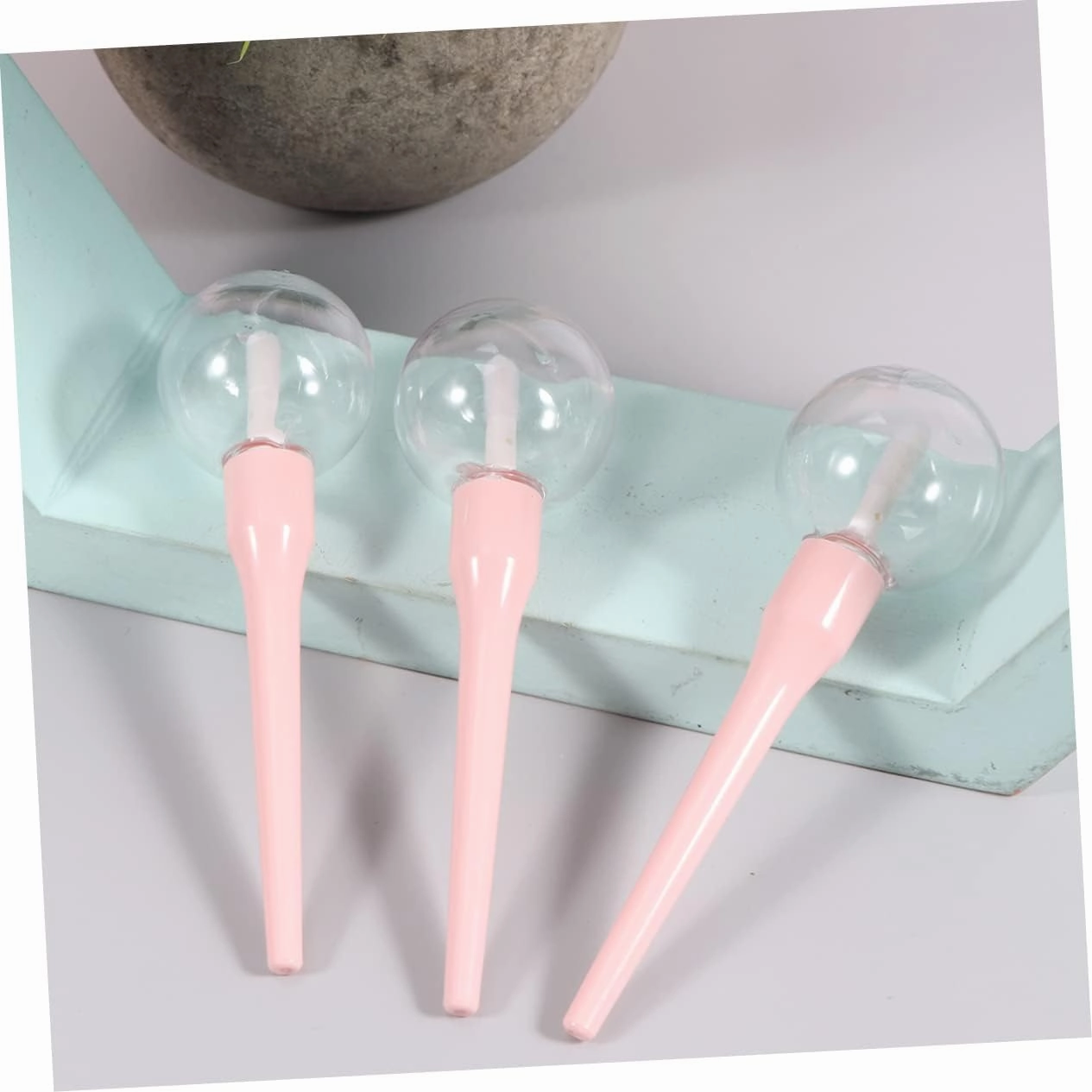 SAFIGLE 3sets 5ml Lollipop Shape Empty Lip Gloss Bottles Plastic Diy Dispensing Tubes 5pcs*3