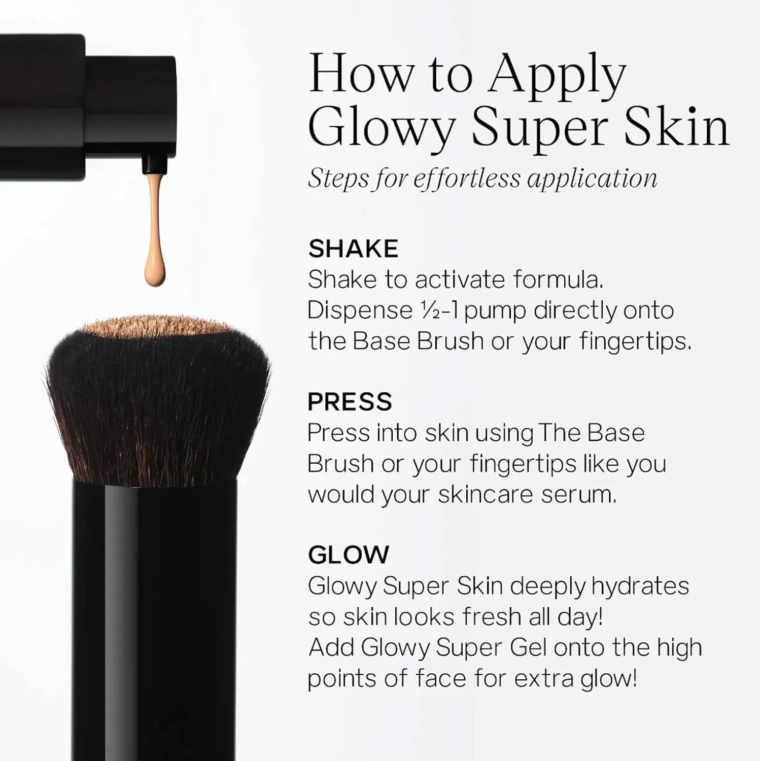 Saie Glowy Super Skin Tint Liquid Foundation - Hydrating Serum Foundation with Lightweight, Medium Coverage - Formulated with Hyaluronic Acid to Hydrate, Brighten and Plump - Shade 2 (1.01 oz)