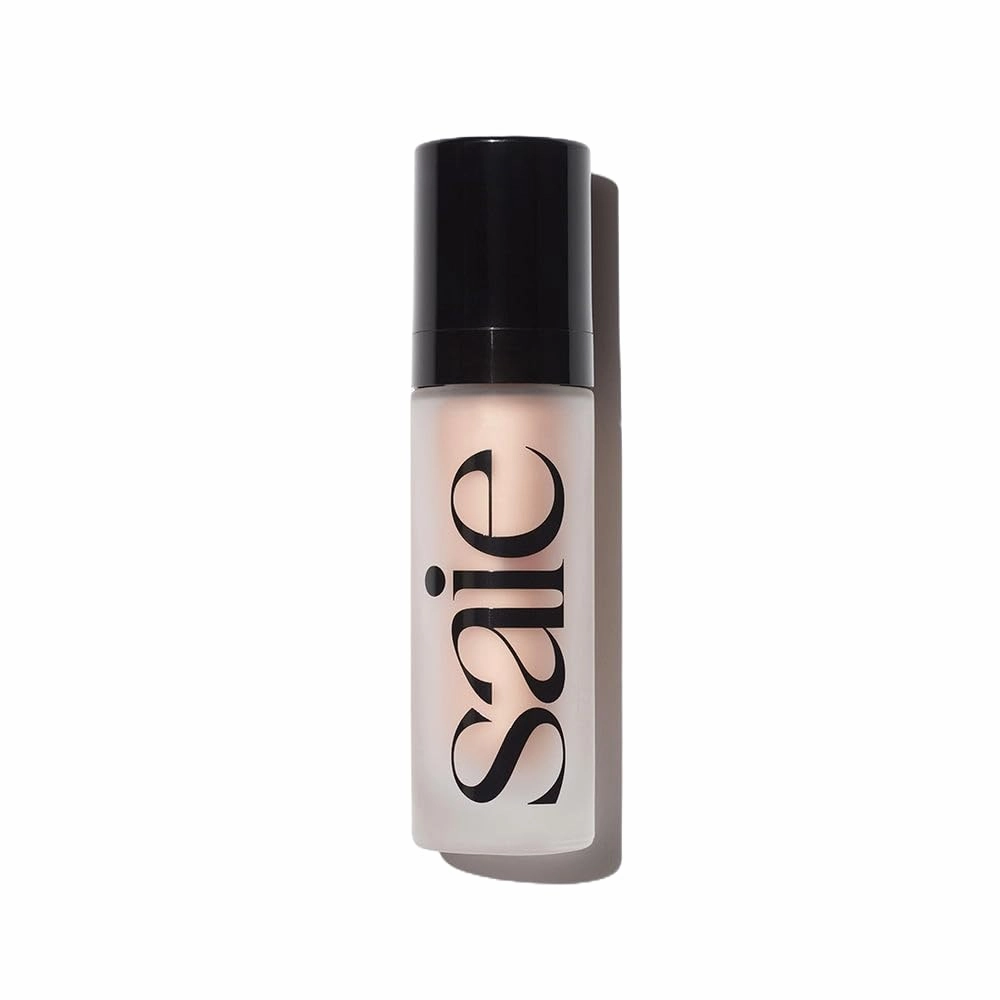 Saie Mini Glowy Super Gel Lightweight Illuminator - Luminizer   Makeup Primer for Glowing Skin - Enriched with Vitamin C   Hydrating Squalane Oil - Starglow (0.5 Oz)
