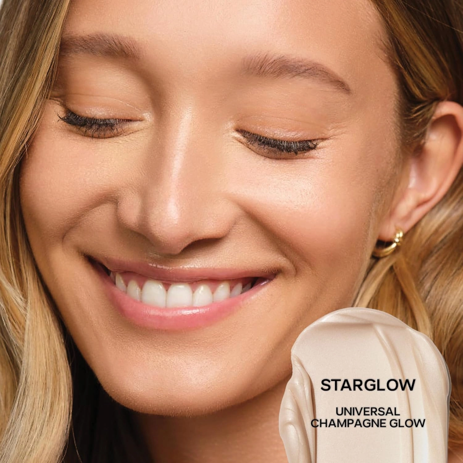 Saie Mini Glowy Super Gel Lightweight Illuminator - Luminizer   Makeup Primer for Glowing Skin - Enriched with Vitamin C   Hydrating Squalane Oil - Starglow (0.5 Oz)