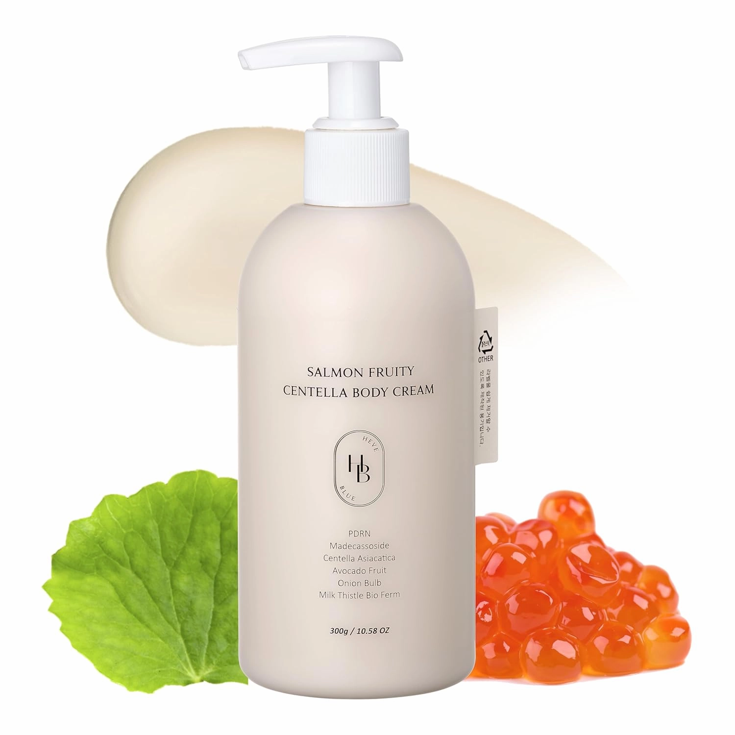 Salmon Fruity Centella Body Cream - Sensitive Skin, Itchy Skin, Korean Skincare, Bodycare, Hypoallergenic, Allergen-free Fragrance, PDRN, Salmon PDRN, Moisturizing, K-Beauty
