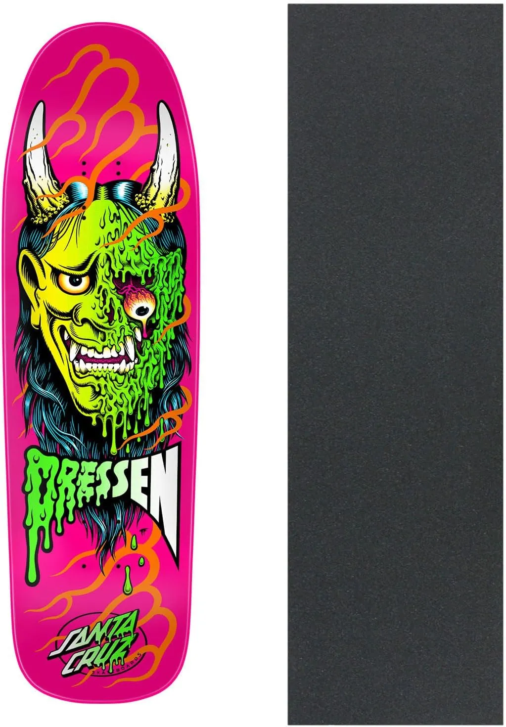 Santa Cruz Skateboard Deck Dressen Hannya Mask 9.3" x 32.36" with Grip