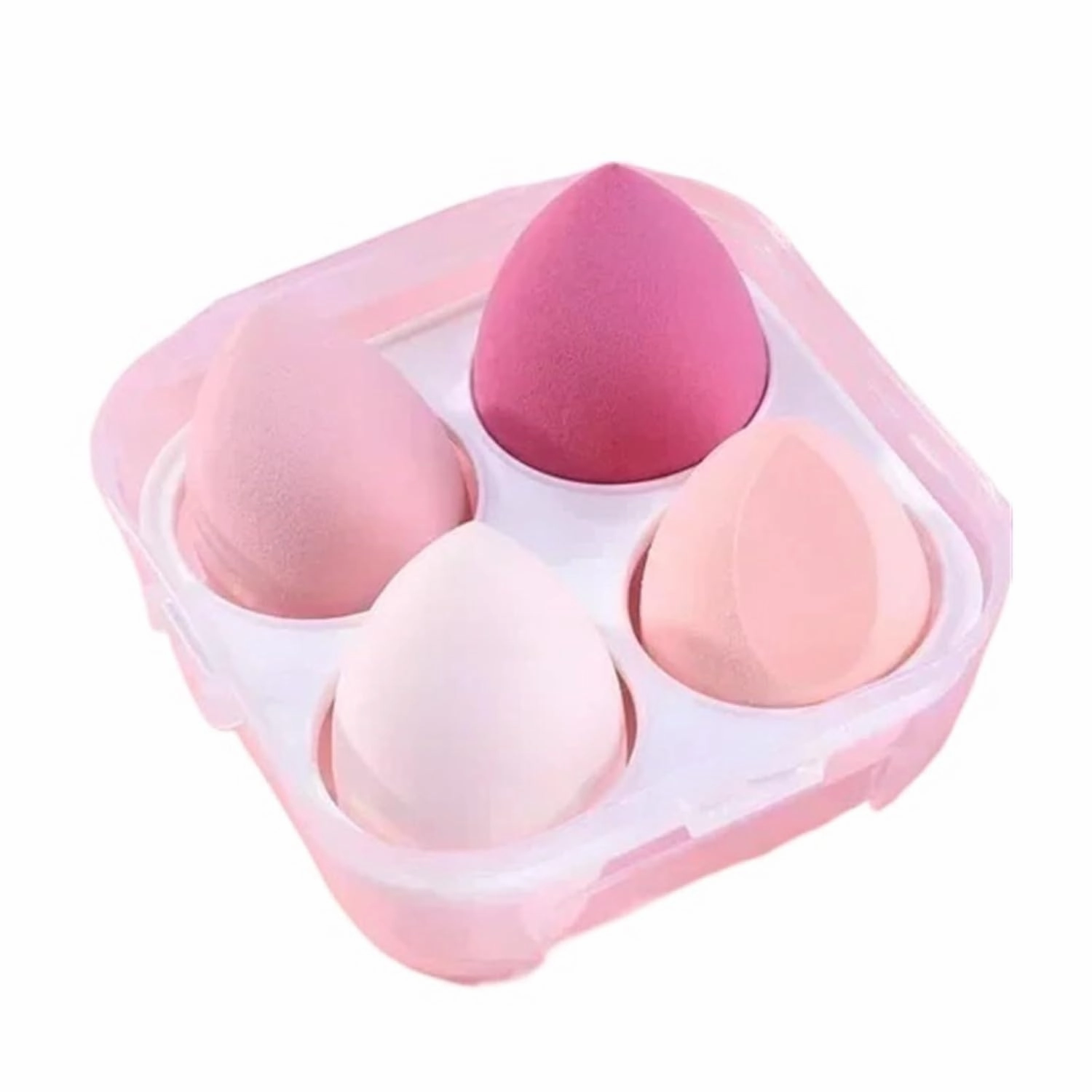 SBTRKT 4/6Pcs Make Up Blender Cosmetic Puff Foundation Powder Sponge Beauty Tools Bevel Cut Makeup Sponge Makeup Accessories (Color : Mini-6Pcs Green)