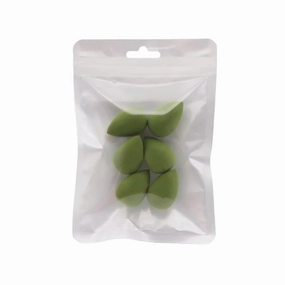 SBTRKT 4/6Pcs Make Up Blender Cosmetic Puff Foundation Powder Sponge Beauty Tools Bevel Cut Makeup Sponge Makeup Accessories (Color : Mini-6Pcs Green)