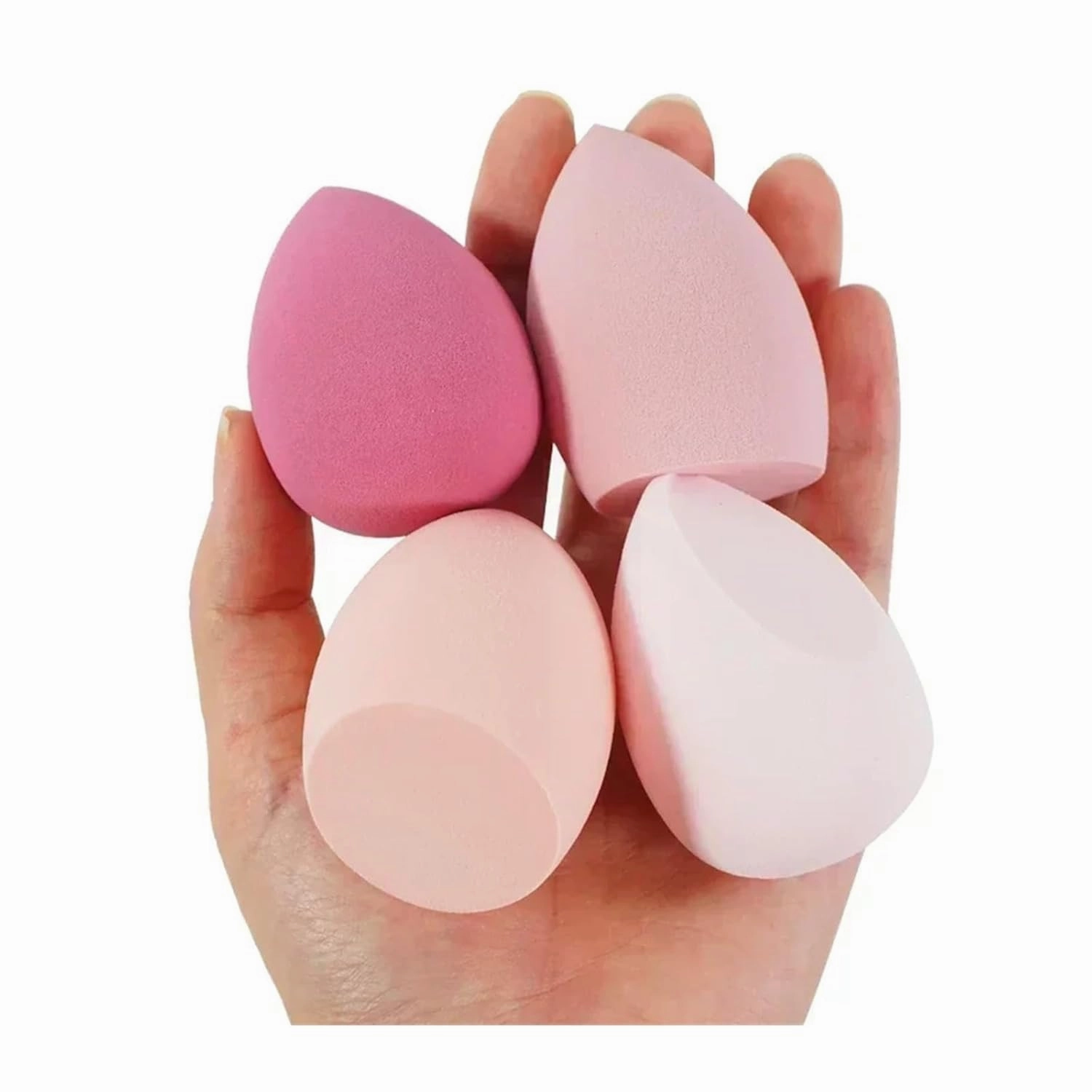 SBTRKT 4/6Pcs Make Up Blender Cosmetic Puff Foundation Powder Sponge Beauty Tools Bevel Cut Makeup Sponge Makeup Accessories (Color : Mini-6Pcs Green)