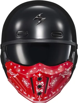 ScorpionEXO Covert X Optional Replacement DOT Approved Chin Cover for Covert X Helmets Mask Bandana (Gloss Red)
