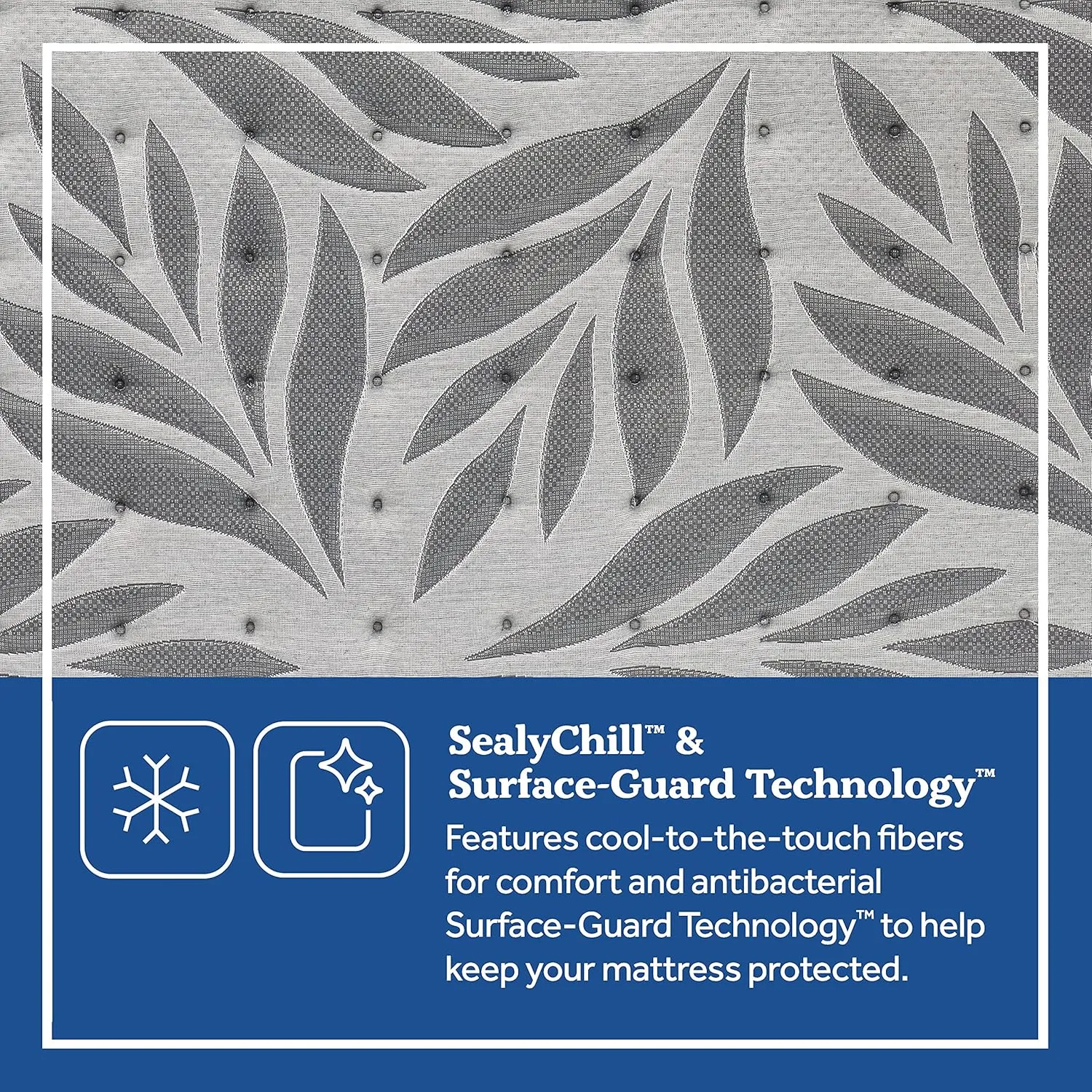 Sealy Posturepedic Plus, Tight Top 13 Medium Mattress with Surface-Guard and 5-Inch Foundation, Queen, Grey