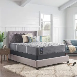 Sealy Posturepedic Plus, Tight Top 13 Medium Mattress with Surface-Guard and 5-Inch Foundation, Queen, Grey