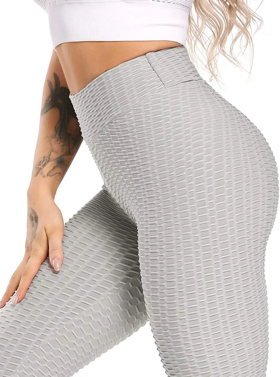 SEASUM Women's High Waist Yoga Pants Tummy Control Slimming Booty Leggings Workout Running Butt Lift Tights