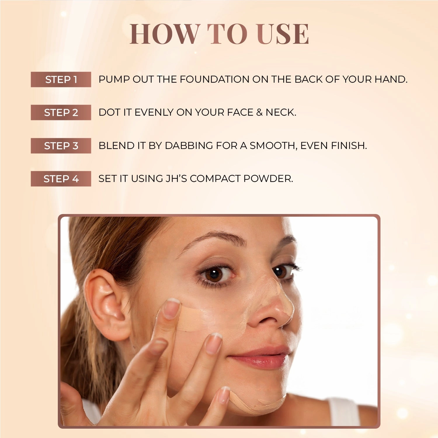 Serum Foundation Dewy Finish SPF30  Tube with Rosehip and Rice Starch - 20 ml