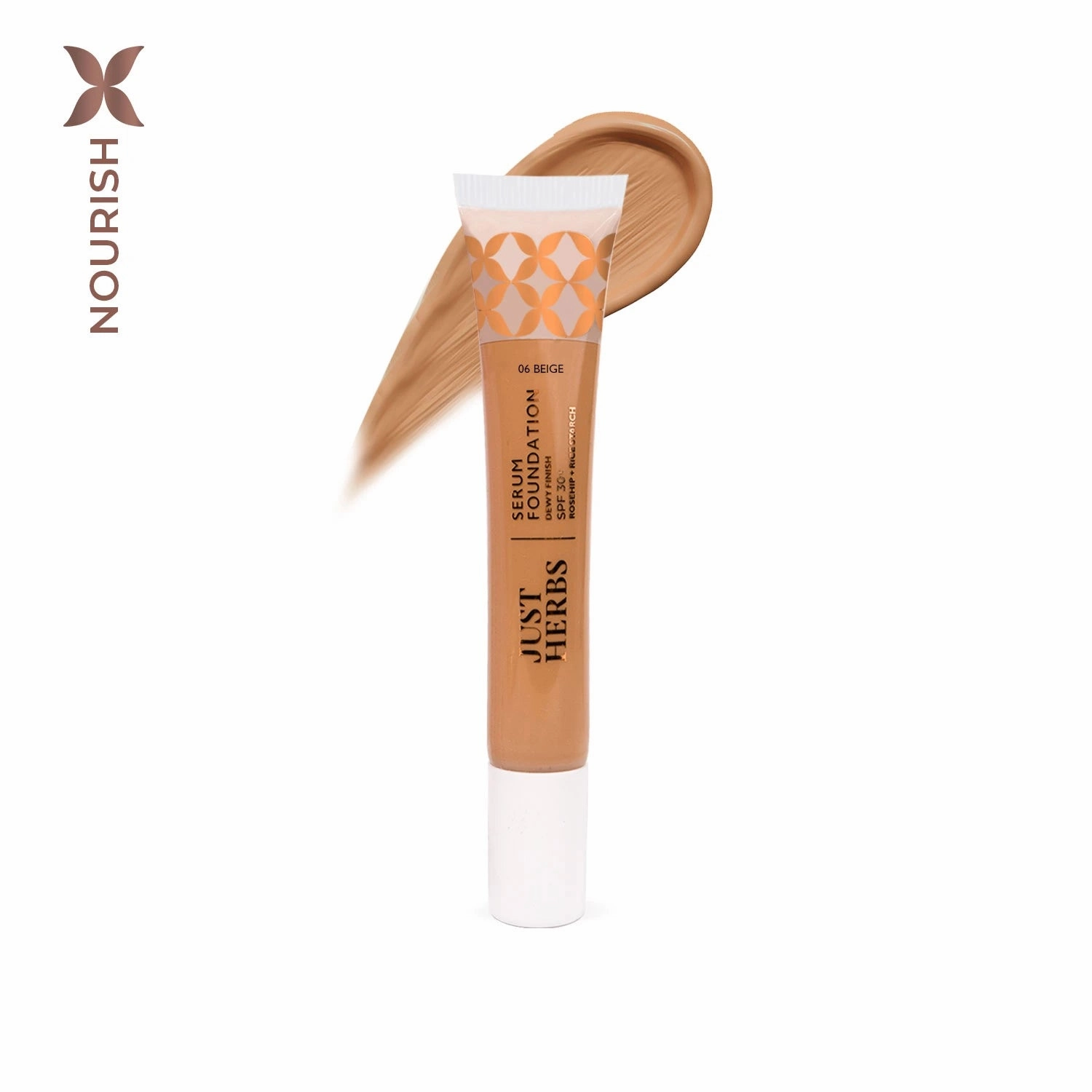 Serum Foundation Dewy Finish SPF30  Tube with Rosehip and Rice Starch - 20 ml