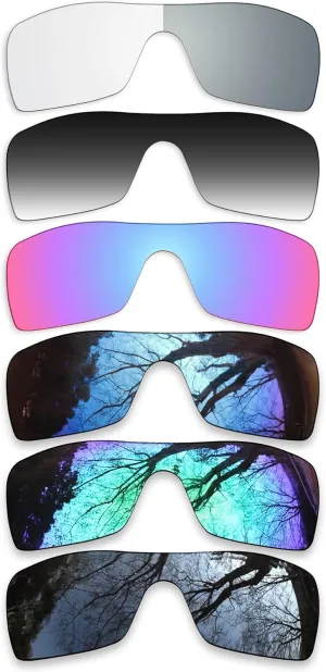 Set of 6 Polarized Replacement Lenses for Oakley Batwolf OO9101 Pack