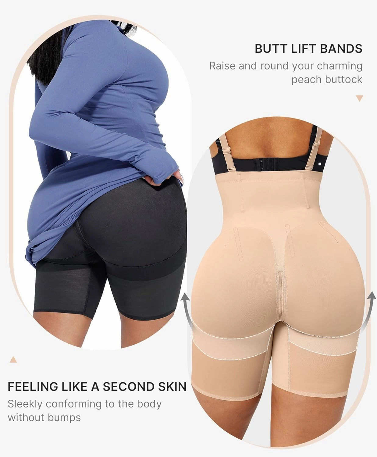 SHAPELLX Shapewear Tummy Control Womens High Waist Body Shaper Shorts Butt Lifting Shapewear Bodysuit Moldeadoras