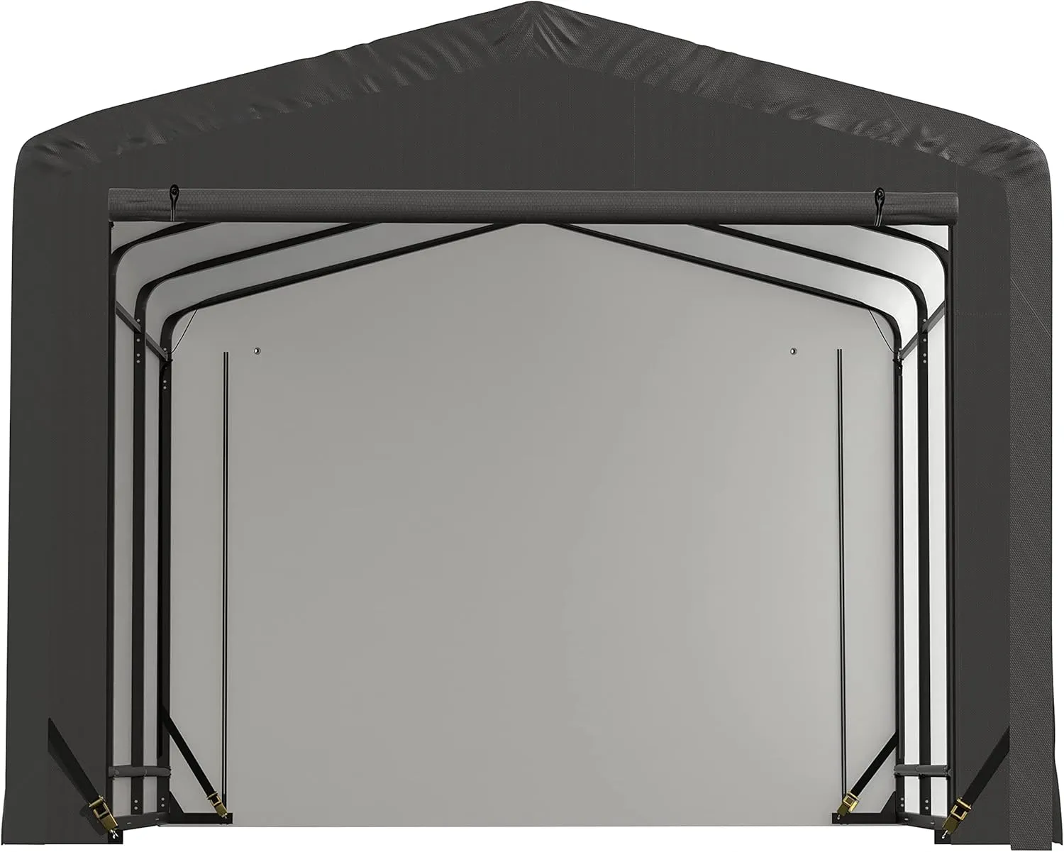 ShelterLogic ShelterTube Garage & Storage Shelter, 10' x 18' x 8' Heavy-Duty Steel Frame Wind and Snow-Load Rated Enclosure, Gray