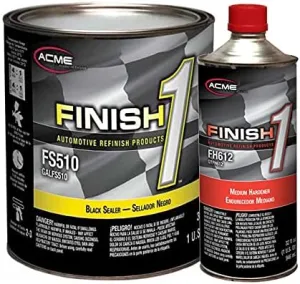 Sherwin-Williams Finish 1 4.1 VOC Black Enamel Sealer Undercoat Medium Gallon Kit