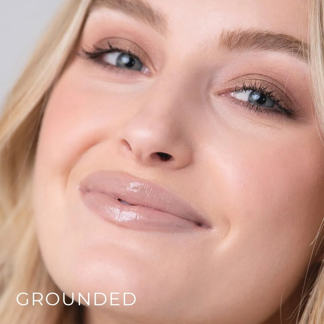 Shine Cosmetics Lip Gloss - Not Sticky, Liquid Lip Color with Long-lasting Shine & Hydration, Gluten Free, Paraben Free, Cruelty Free (Grounded, .23 FL)