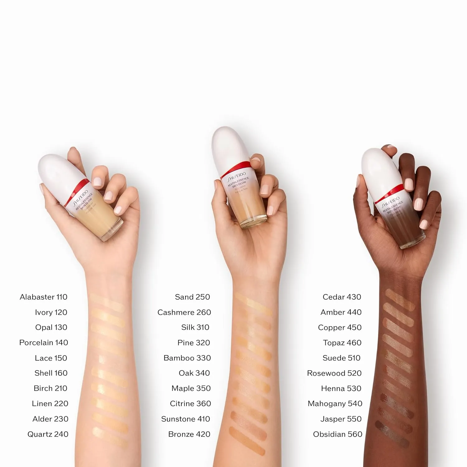 Shiseido RevitalEssence Skin Glow Foundation SPF 30 - Buildable, Medium Coverage - 24-HR Hydration & 12-HR Wear - Transfer, Crease & Fade Resistant - Non-Comedogenic - All Skin Types
