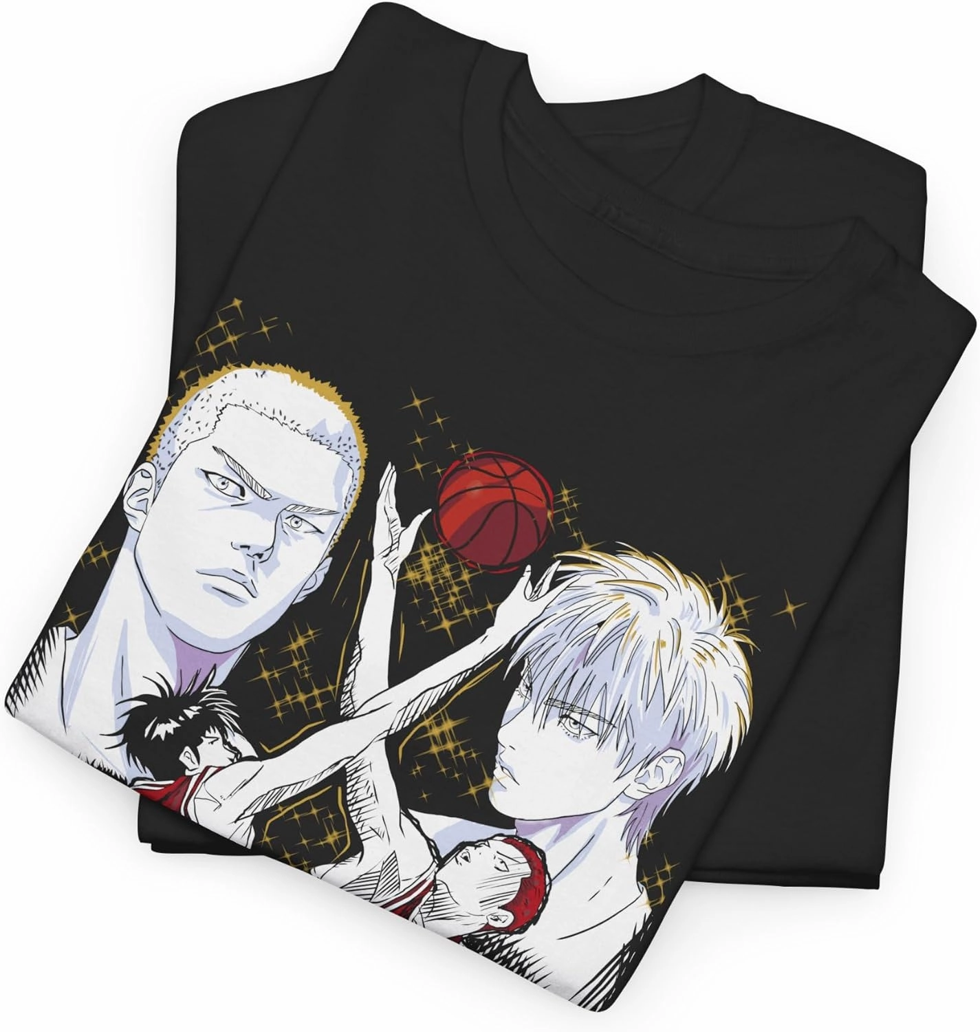 Shohoku Slam Anime Dunk Hanamichi Sakuragi and Kaede Rukawa Cotton Short Sleeve T-Shirt M-8