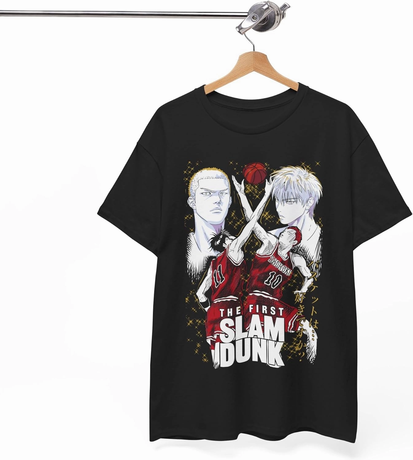 Shohoku Slam Anime Dunk Hanamichi Sakuragi and Kaede Rukawa Cotton Short Sleeve T-Shirt M-8