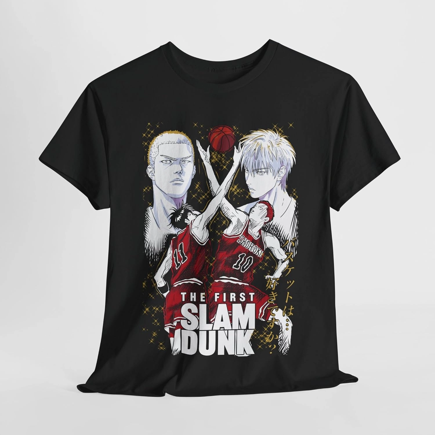 Shohoku Slam Anime Dunk Hanamichi Sakuragi and Kaede Rukawa Cotton Short Sleeve T-Shirt M-8
