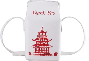 Shoulder Handbag Chinese Tower Printing Box Shoulder Bags for Women Fashion Cartoon Crossbody Bag