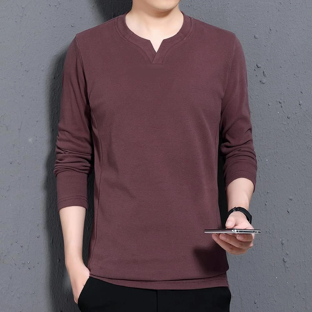 SHUIANGRAN Men's Casual Hoodie Shirts Slim Fit Long Short Sleeve Lightweight T-Shirt Tops