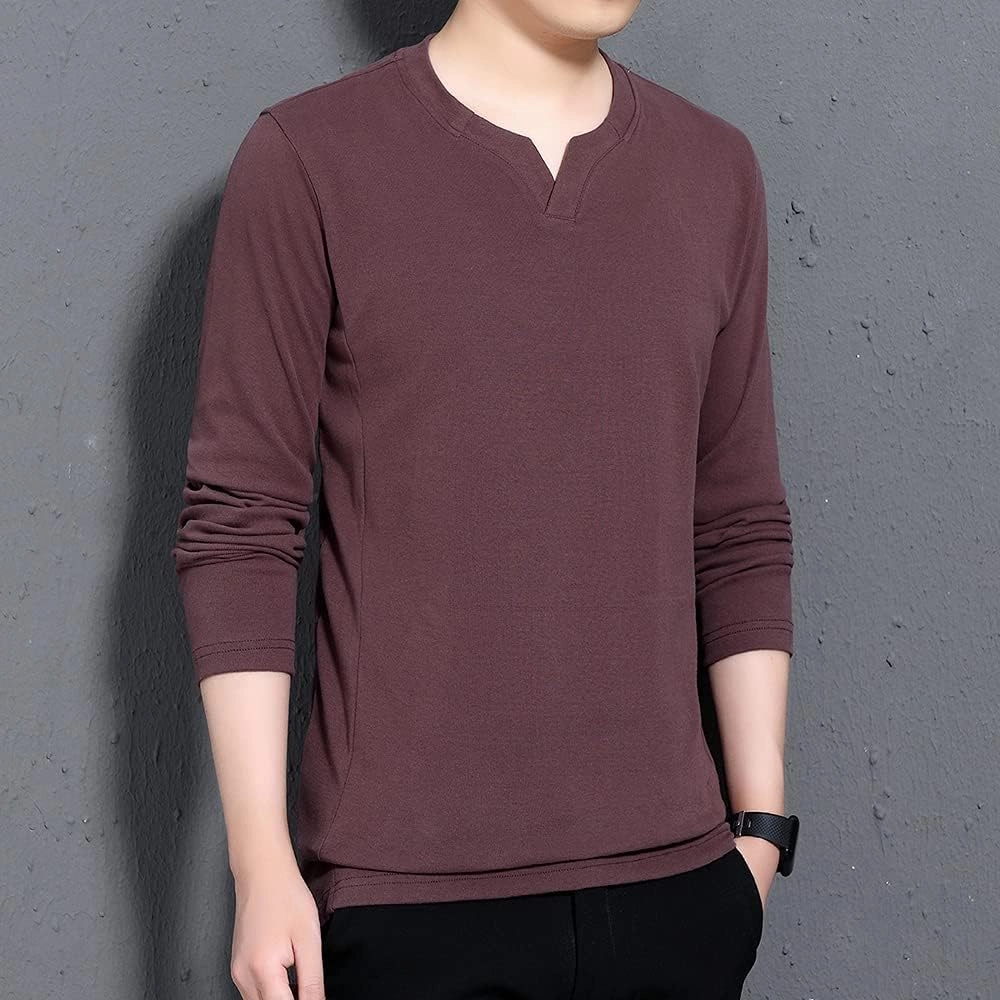 SHUIANGRAN Men's Casual Hoodie Shirts Slim Fit Long Short Sleeve Lightweight T-Shirt Tops