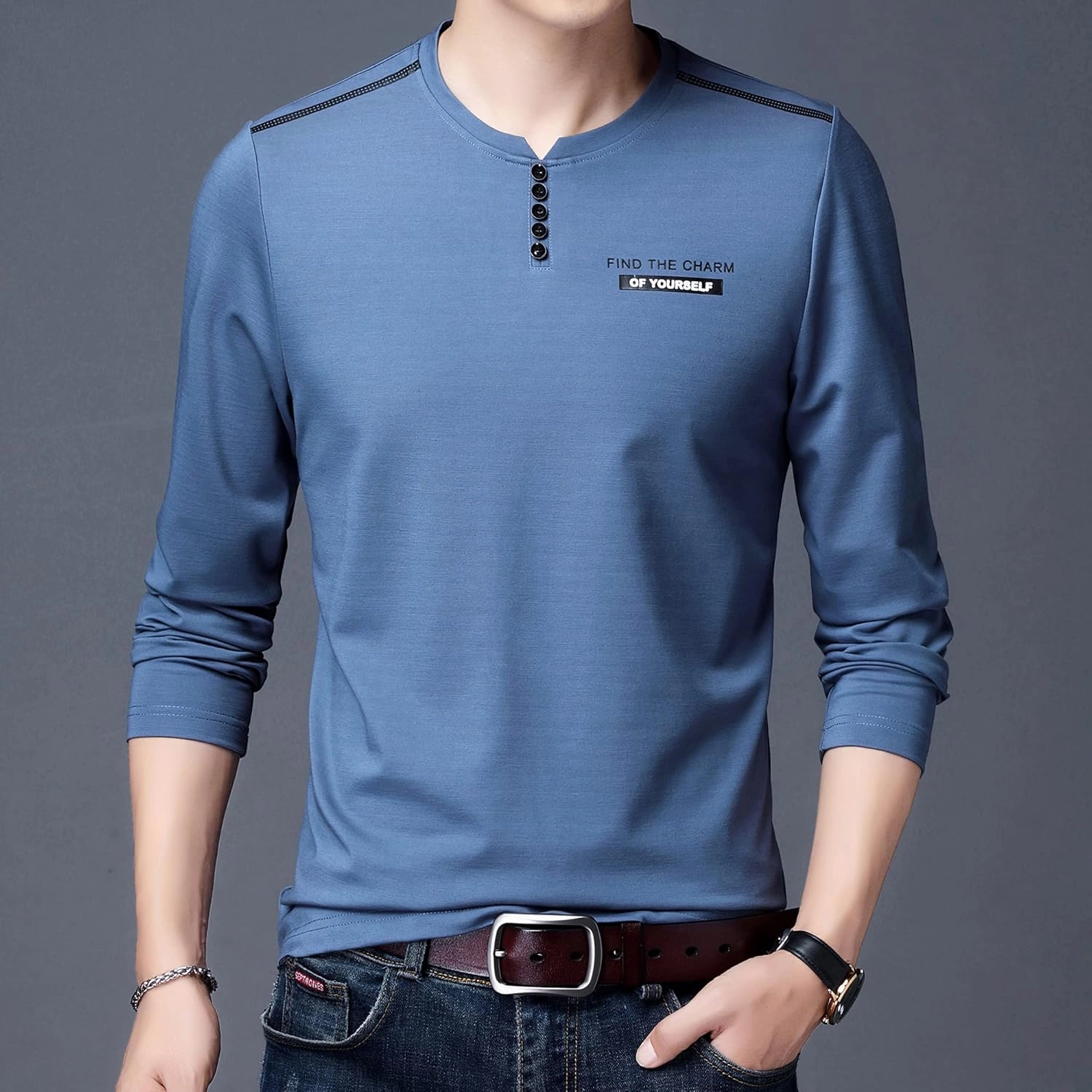 SHUIANGRAN Men's Casual Hoodie Shirts Slim Fit Long Short Sleeve Lightweight T-Shirt Tops