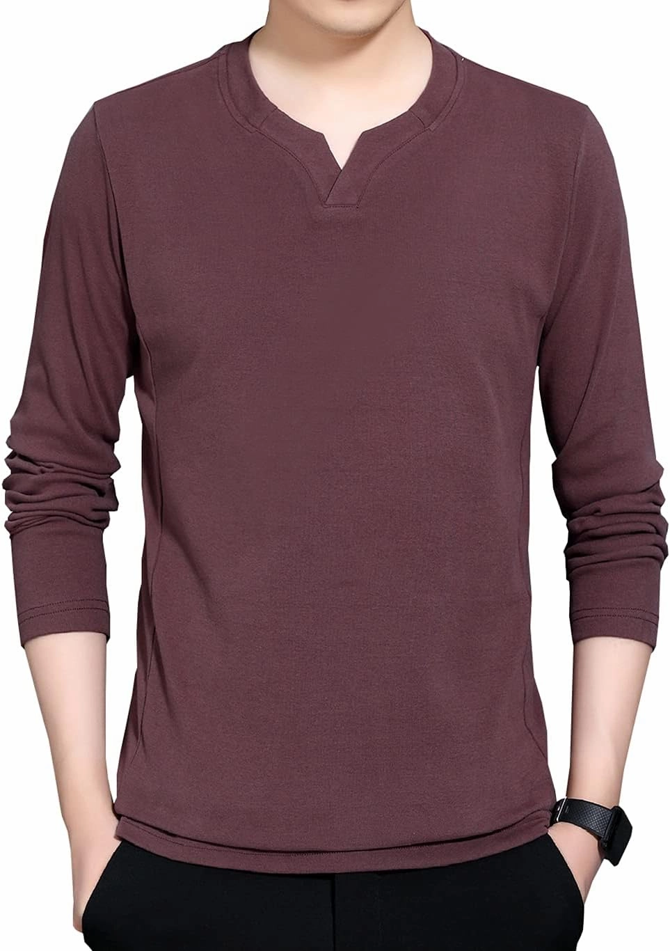 SHUIANGRAN Men's Casual Hoodie Shirts Slim Fit Long Short Sleeve Lightweight T-Shirt Tops