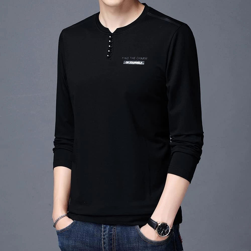 SHUIANGRAN Men's Casual Hoodie Shirts Slim Fit Long Short Sleeve Lightweight T-Shirt Tops