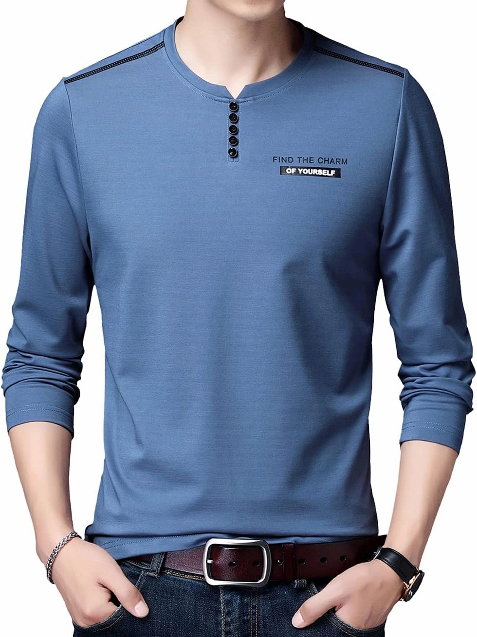 SHUIANGRAN Men's Casual Hoodie Shirts Slim Fit Long Short Sleeve Lightweight T-Shirt Tops