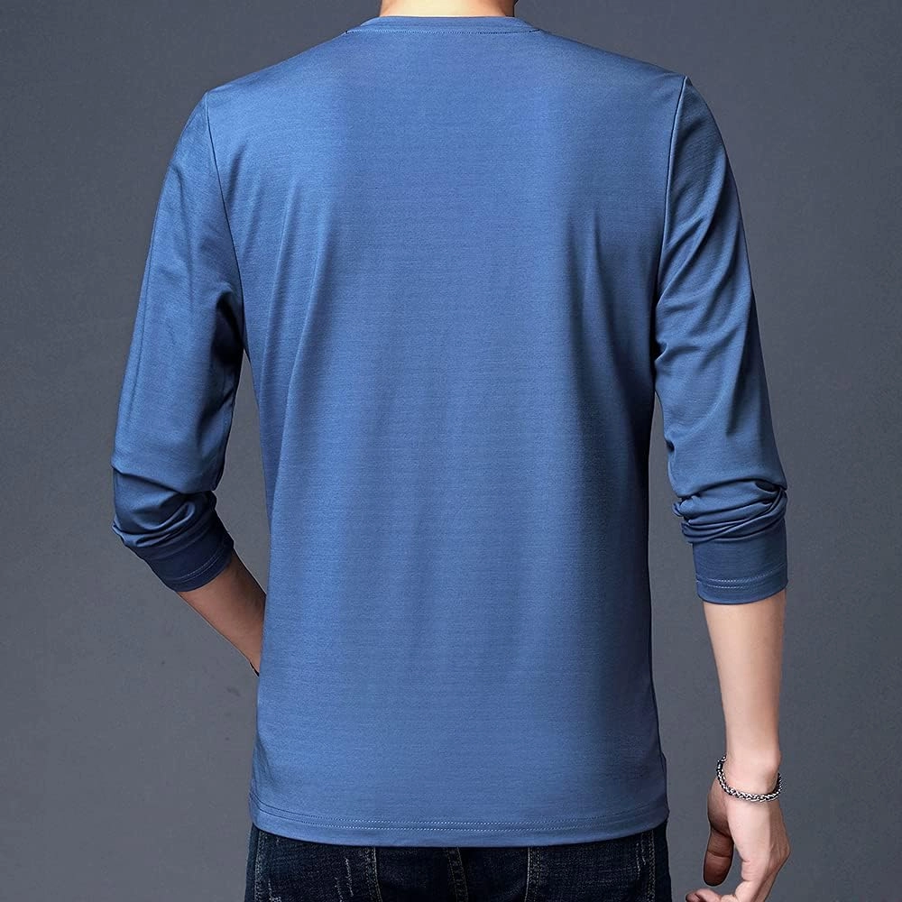 SHUIANGRAN Men's Casual Hoodie Shirts Slim Fit Long Short Sleeve Lightweight T-Shirt Tops