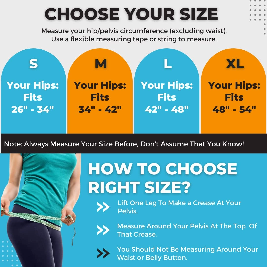SI Belt - Enhanced Comfort Sacroiliac Joint Support Belt for Men & Women | Ideal for Sciatica & Lower Back Pain Relief | For Daily Use & Physical Activities (Medium)