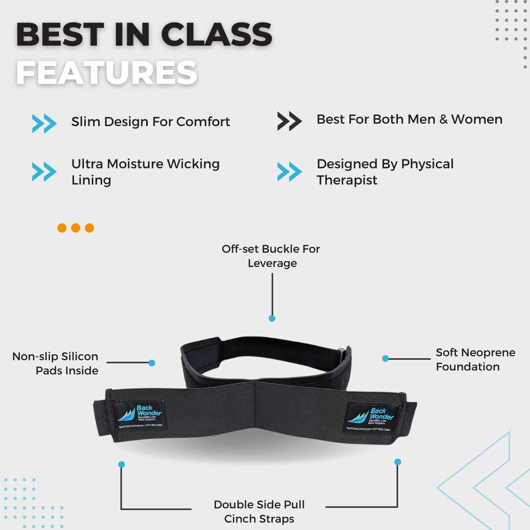 SI Belt - Enhanced Comfort Sacroiliac Joint Support Belt for Men & Women | Ideal for Sciatica & Lower Back Pain Relief | For Daily Use & Physical Activities (Medium)