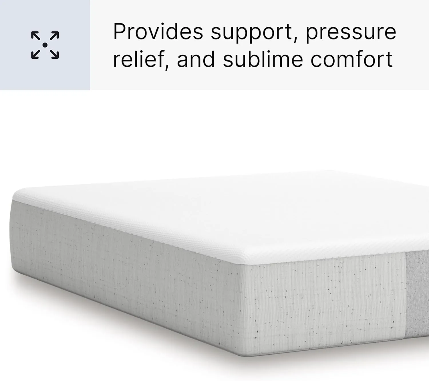 Signature Design by Ashley Queen Size Cool Max 12 Inch Medium Plush Cooling Gel Infused Memory Foam Mattress for Pressure Relief