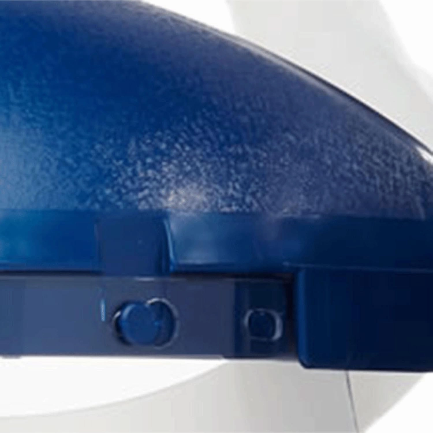 Single Crown Safety Face Shield with Pin-Lock Headgear, Polycarbonate Window, Clear Tint, Sta-Clear Anti-Fog Coating, Blue Crown