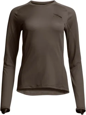SITKA Gear Women's Hunting Core Lightweight Camo Crew Long Sleeve Shirt