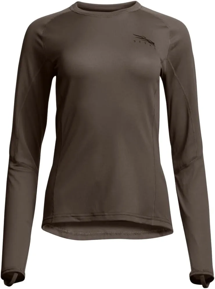 SITKA Gear Women's Hunting Core Lightweight Camo Crew Long Sleeve Shirt