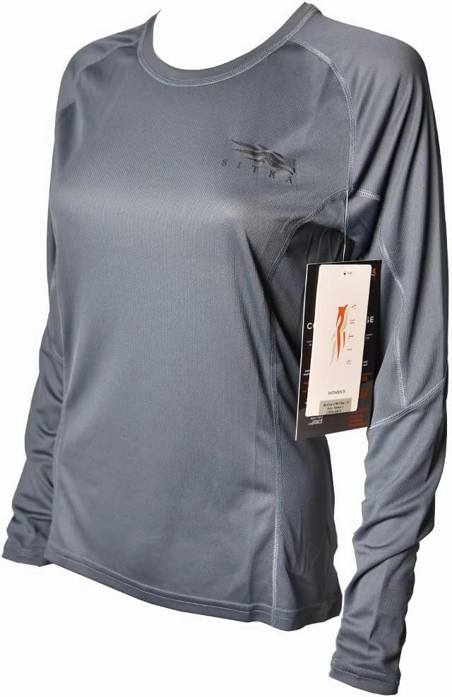 SITKA Gear Women's Hunting Core Lightweight Camo Crew Long Sleeve Shirt