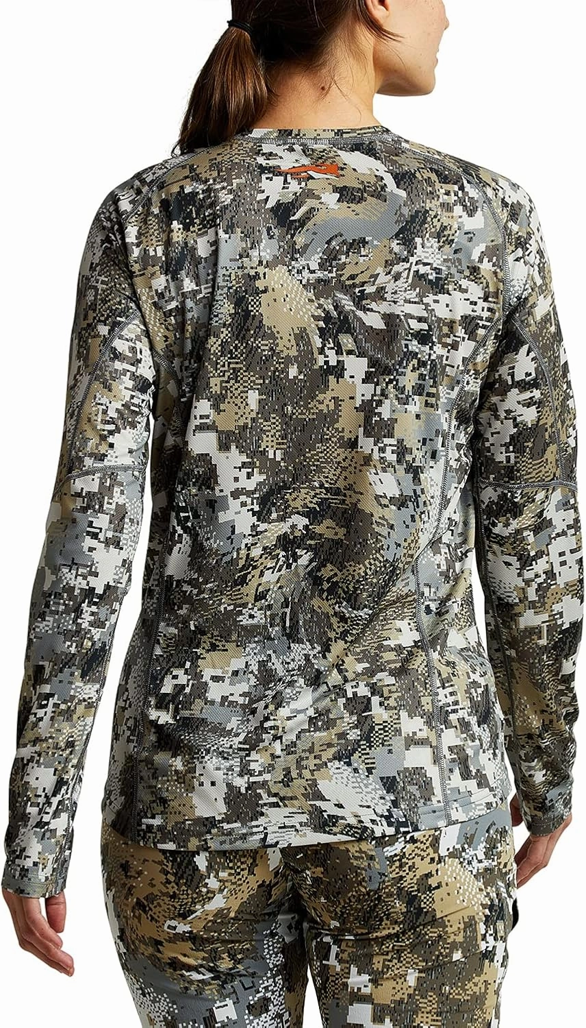 SITKA Gear Women's Hunting Core Lightweight Camo Crew Long Sleeve Shirt
