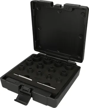 SK Hand Tool 4042146225349 1/4" 1/2" Spiral Profile Impact Socket Set, 15 Piece, Clear