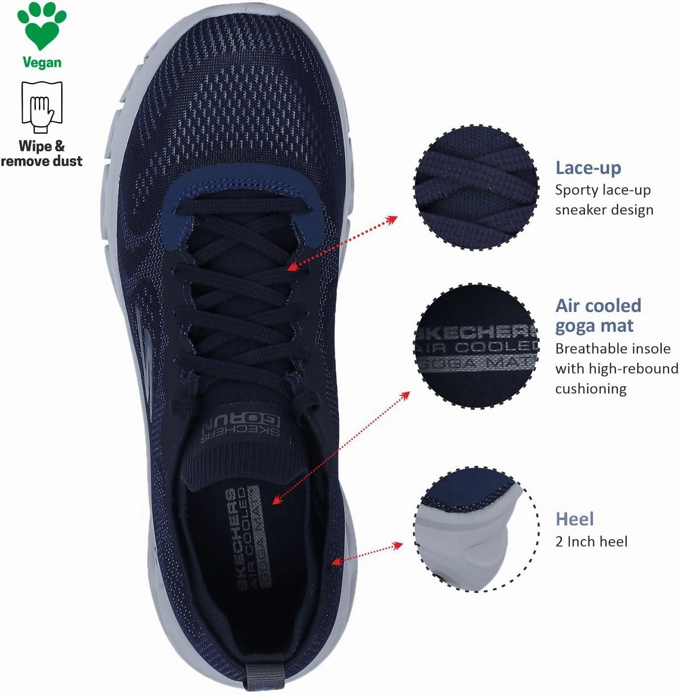 Skechers Men's GOrun Glide-Step Flex-Athletic Workout Running Walking Shoes with Air Cooled Foam Sneaker