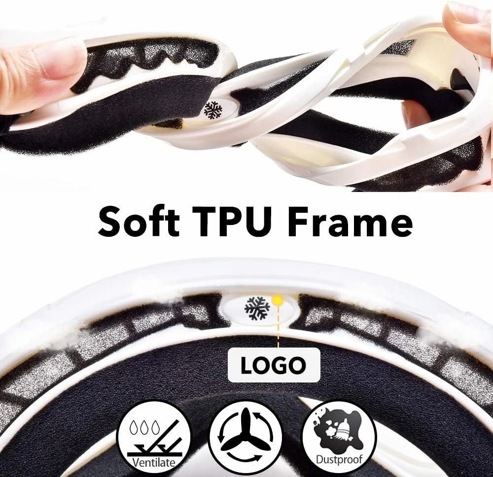 Ski Goggles Over Glasses-Ski Snowboard Snowmobile Goggles for Men Women Adult, Anti Fog 100% UV Protection