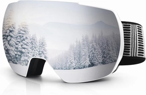 Ski Snow Goggles,OTG UV400 Protection,Anti Fog Skiing,Skating,Snowboarding,Snowboard Goggles For Men Women Youth