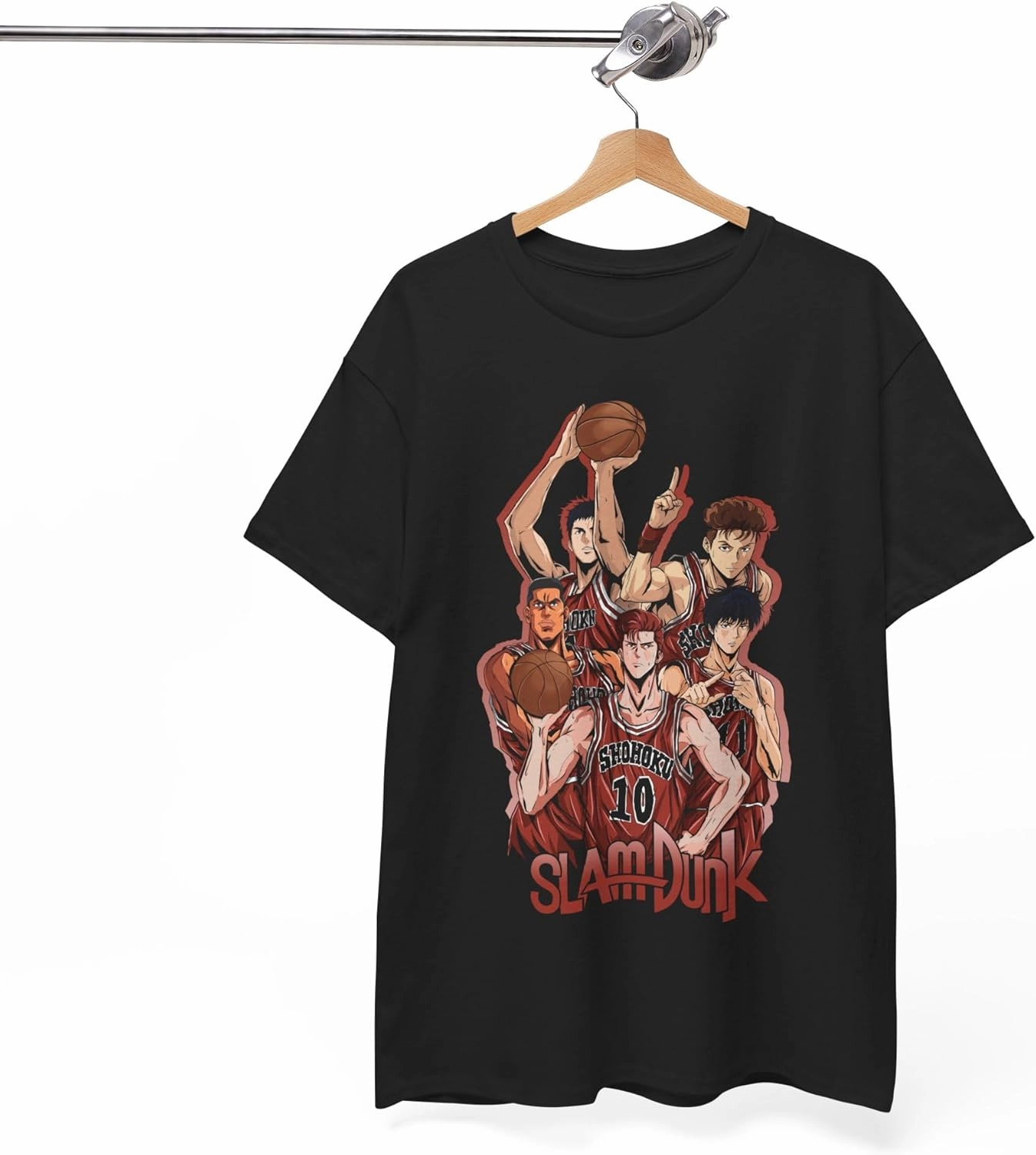 Slam Anime Dunk Hanamichi Sakuragi and Kaede Rukawa Cotton Short Sleeve T-Shirt Gift Soft Shirt Special Premium Anime