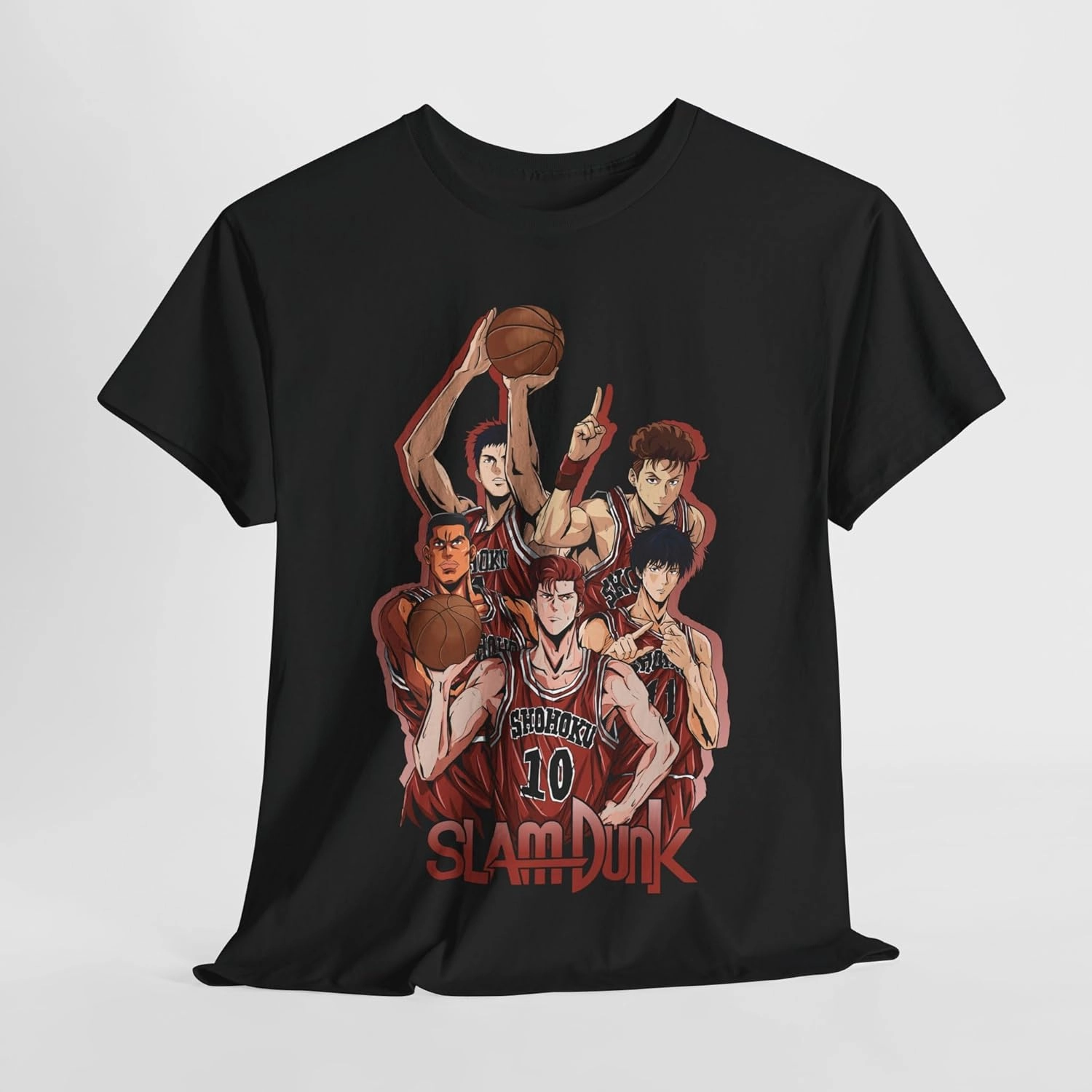 Slam Anime Dunk Hanamichi Sakuragi and Kaede Rukawa Cotton Short Sleeve T-Shirt Gift Soft Shirt Special Premium Anime