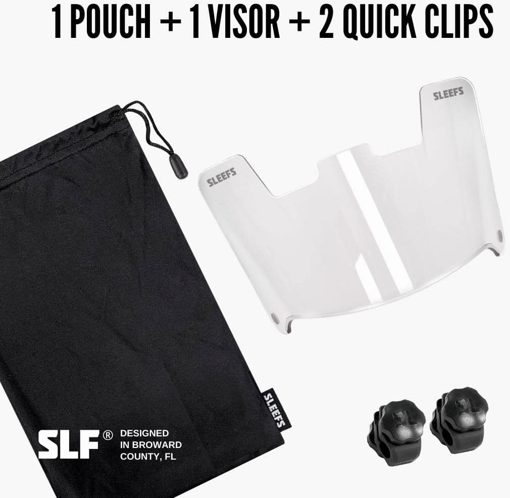 SLEEFS Clear Football Helmet Eye-Shield Visor
