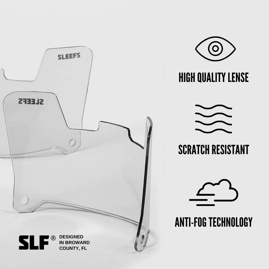 SLEEFS Clear Football Helmet Eye-Shield Visor