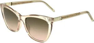 Sofia Vergara x Foster Grant Women's Sofia Sunglasses Cat Eye, Crystal Clear and Black, 55 mm