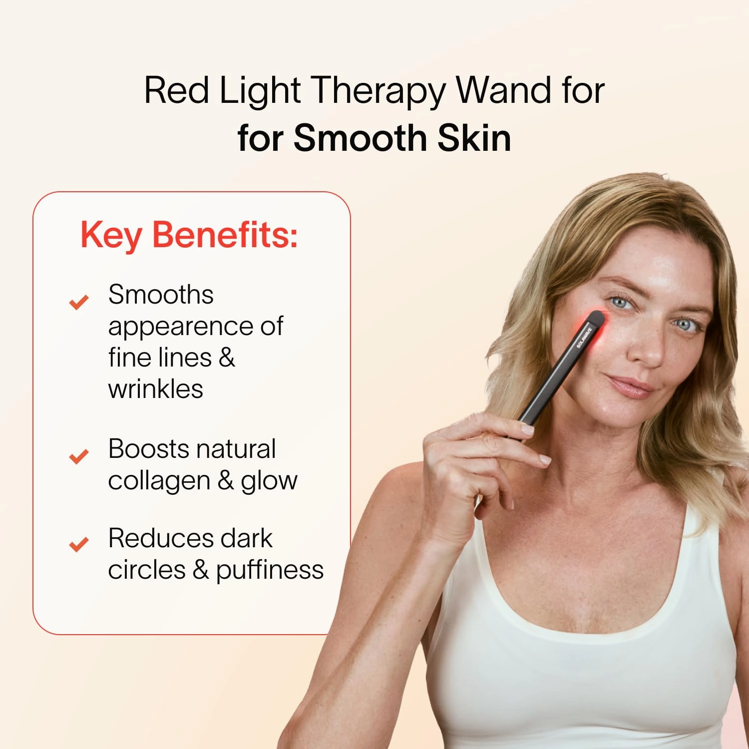 Solawave 4-in-1 Red Light Therapy Facial Wand | Anti-Aging Red Light Therapy | Galvanic Microcurrent Facial Massager | Wrinkle Reduction | Charcoal
